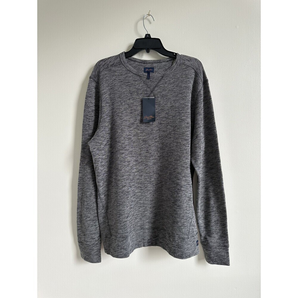 Good Man Brand Vintage Microlight Slub French Terry Crew Sweatshirt Grey L $140